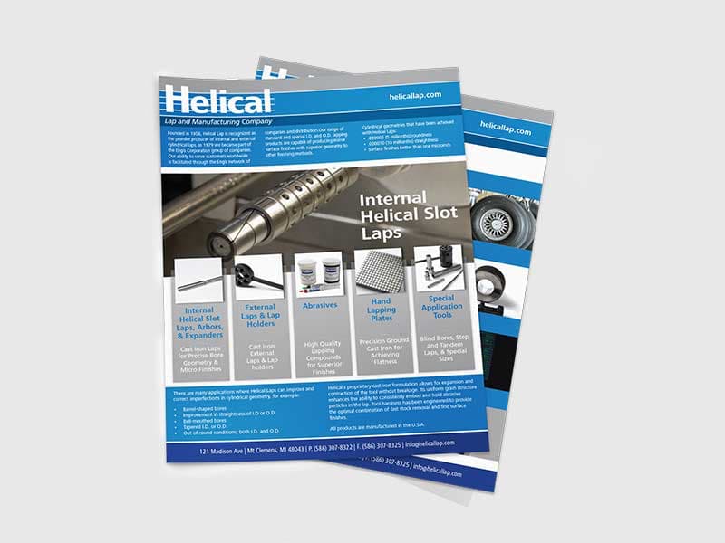 Printed brochure for Helical